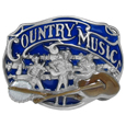 Country Music  Enameled Belt Buckle